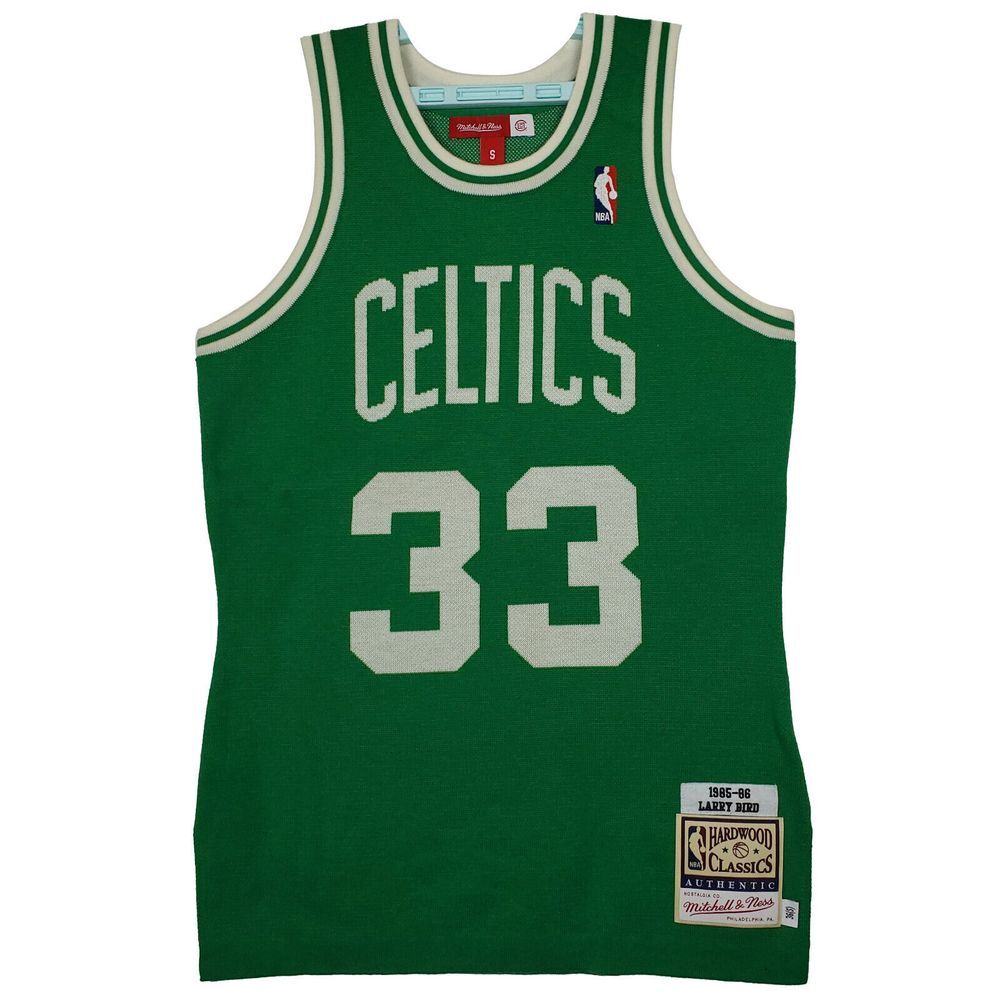 CLOT Larry Bird Boston Celtics Mitchell & Ness NBA Small‎ Knit Jersey Green New